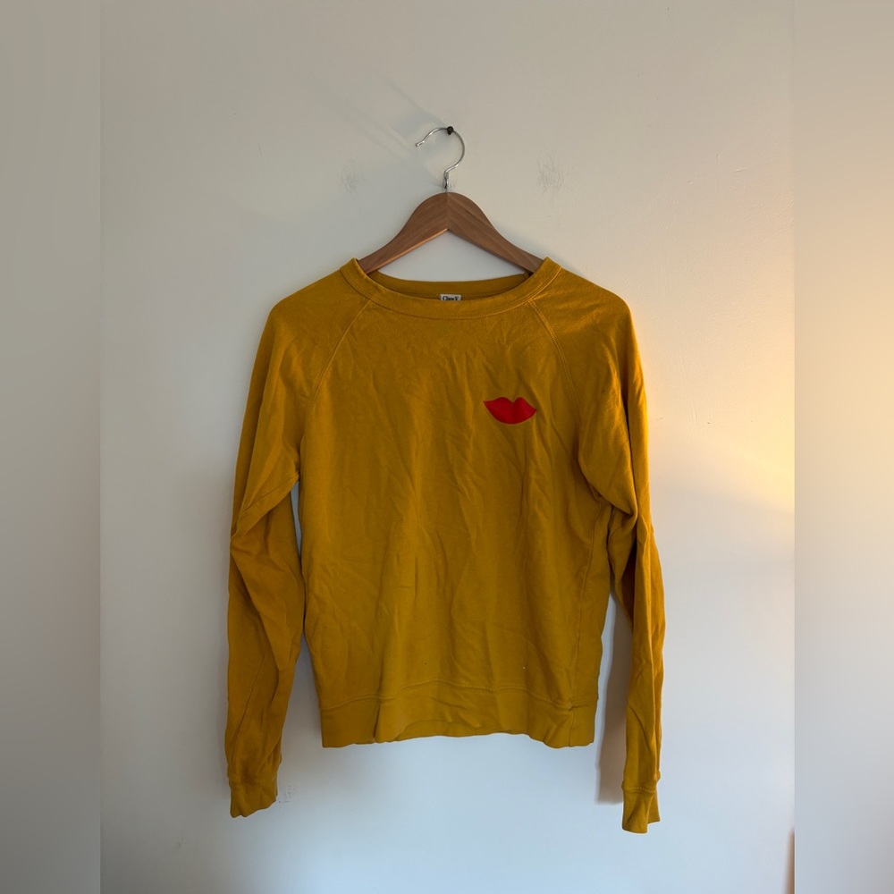 Clare V mustard, yellow sweatshirt